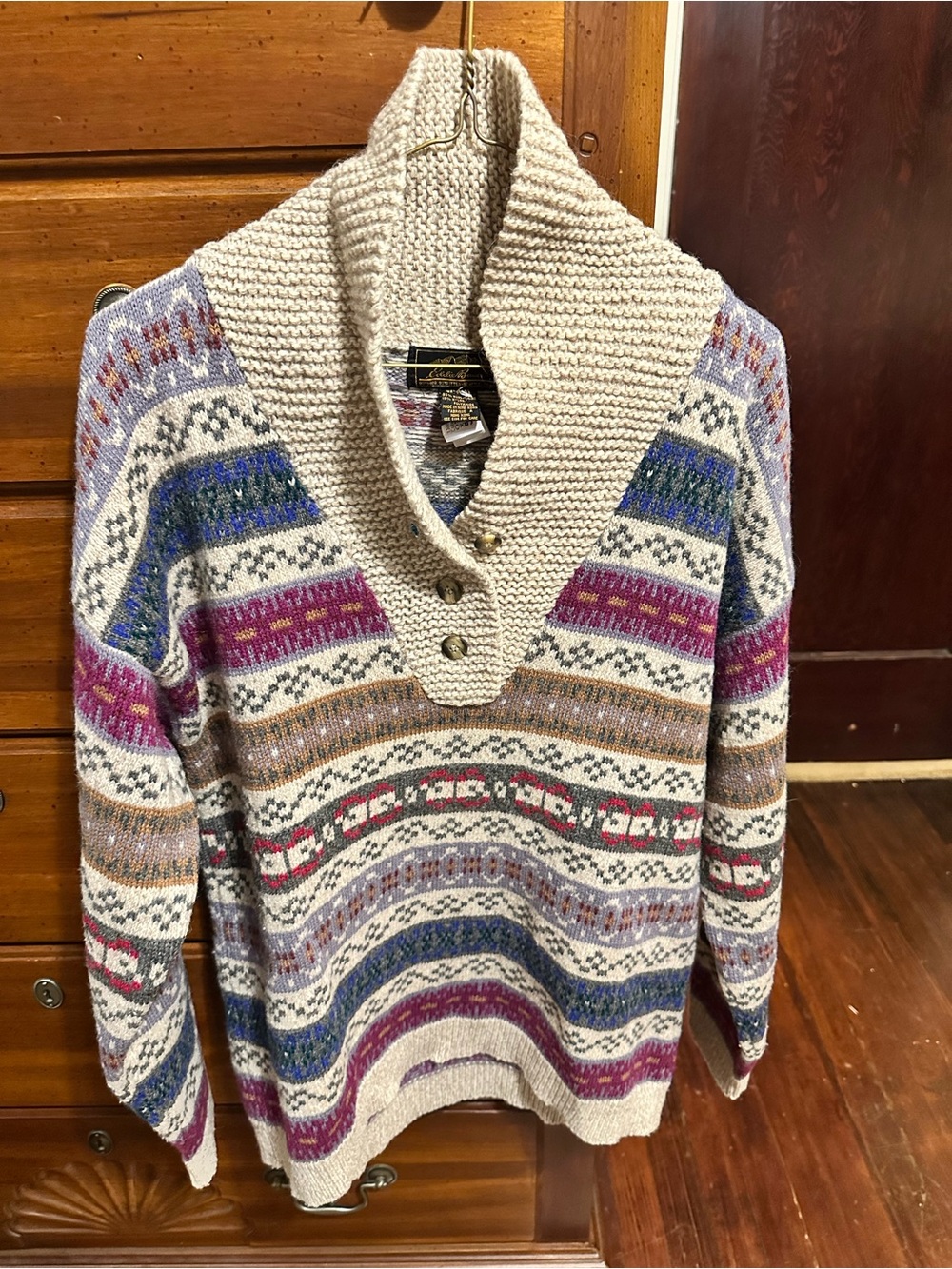 Vintage Wool Eddie Bauer Fair Isle Knit Sweater